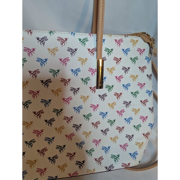 Colorful Bee Tote Bag Crossbody Hand Handbag Shoulder Bag, Save The Bees! - Picture 6 of 16